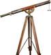 Nautical Design Vintage Telescope Withwooden Stand Wooden Tripod 62 Vintage Ancho