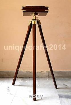 Nautical Designer Wooden Camera With Tripod Retro Look Vintage Modern Camera