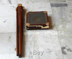 Nautical Designer Wooden Camera With Tripod Retro Look Vintage Modern Camera