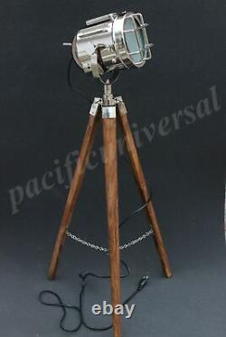 Nautical E 27 Floor Lamp With Tripod Vintage Searchlight Studio Lamp Decorative