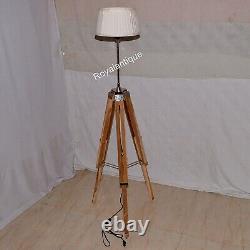 Nautical Floor Lamp Vintage Wooden Tripod Lamp Stand Living Room Lamp Shade lamp