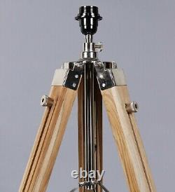 Nautical Floor Lamp Vintage Wooden Tripod Lamp Stand Living Room Lamp Shade lamp