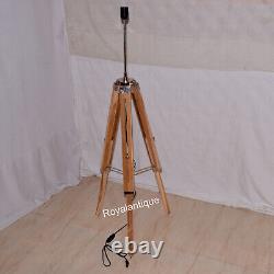 Nautical Floor Lamp Vintage Wooden Tripod Lamp Stand Living Room Lamp Shade lamp