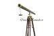 Nautical Handmade Vintage Brass Telescope With Wooden Tripod Stand-marine Collec