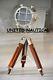 Nautical Industrial Spot Light With Wooden Tripod Lighting Floor Vintage Stand