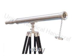 Nautical Spyglass Large Brass Telescope With Wooden Tripod Best Decorative Item