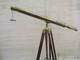 Nautical Vintage 39 Antique Brass Telescope With Wooden Tripod Stand Home Decor