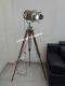 Nautical Vintage Collectible Spot Light Floor Lamp With Wooden Tripod Stand