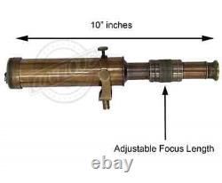 Nautical Vintage Decorative Solid Brass Telescope with Wooden Tripod Antique Gifts