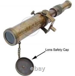 Nautical Vintage Decorative Solid Brass Telescope with Wooden Tripod Antique Gifts