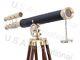 Nautical Vintage Design Telescope With Tripod Stand Watching Brass Spyglass Item