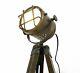 Nautical Vintage Sport Light Search Light With Wooden Tripod 42 Inch Home Decor