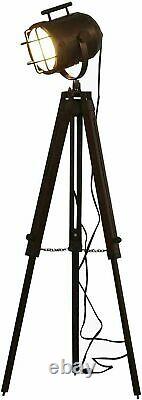 Nautical Vintage Sport light Search Light With Wooden Tripod 42 inch Home Decor
