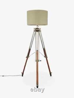 Nautical Wood Vintage Floor Lamp Wooden Tripod Stand Without shade