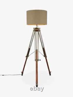 Nautical Wood Vintage Floor Lamp Wooden Tripod Stand Without shade