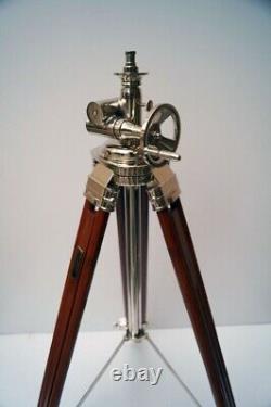 Nautical Wooden Tripod Stand Antique For Telescope decor STS21
