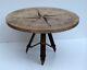 Nautical Compass Style Wooden Rounder Table Tripod Stand Tea Coffee Home Decor