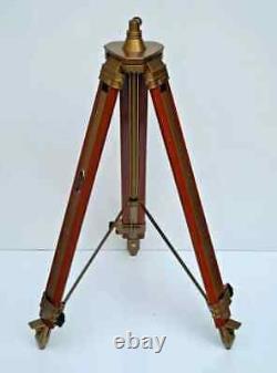 Nautical vintage retro lamp shade wooden tripod stand For Globe office decor