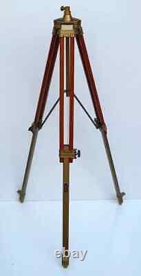 Nautical vintage retro lamp shade wooden tripod stand For Globe office decor