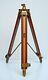 Nautical Vintage Retro Lamp Shade Wooden Tripod Stand Home Office Corner Decor