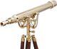 New Design Floor Standing Brass 64 Inch Telescope With Wooden Tripod Stand Gift