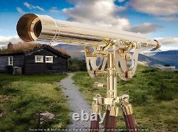 New Design Floor Standing Brass 64 Inch Telescope With Wooden Tripod Stand Gift