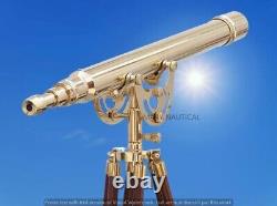 New Design Floor Standing Brass 64 Inch Telescope With Wooden Tripod Stand Gift