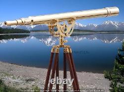 New Design Floor Standing Brass 64 Inch Telescope With Wooden Tripod Stand Gift