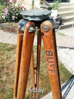 Nice vintage Dietzgen/BUFF wooden surveyors extension tripod with brass fittings