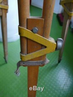 Nice vintage surveyors tripod or theodolite stand wooden