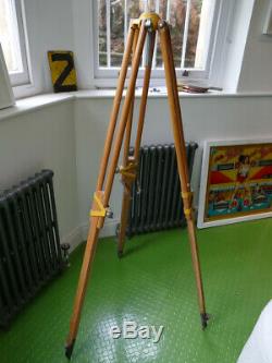 Nice vintage surveyors tripod or theodolite stand wooden