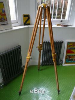 Nice vintage surveyors tripod or theodolite stand wooden