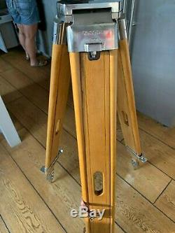 Nice vintage wooden surveyors tripod original stripped SOKKISHA Japanese
