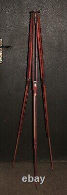 OLD Soviet Wooden Tripod Sliding Tripod Telescopic for Camera Vintage