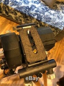 O'connor fluid head Model 30 complete with wood legs, vintage tripod