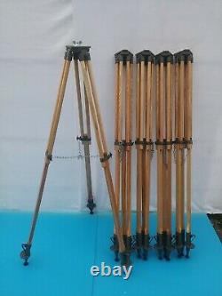 Old Military Wood Tripod for Reflector And Floor Lamp. Industrial Vintage Loft