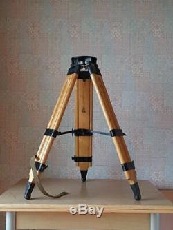 Old Vintage Wooden Tripod Ussr Wood Metal Stand Trepied Photo Video Russian
