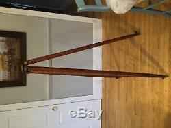 Old vintage tripod very cool, wood, brass