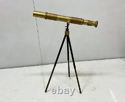 Original 1902, WATSON & SONS Old Vintage Telescope with Adjustable Tripod Stand