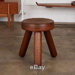 Patinated Vintage Wood 3-Legged Tripod Milking Stool