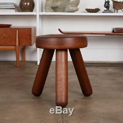 Patinated Vintage Wood 3-Legged Tripod Milking Stool