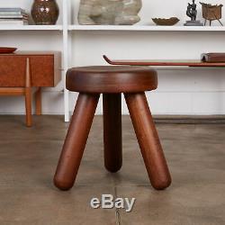 Patinated Vintage Wood 3-Legged Tripod Milking Stool