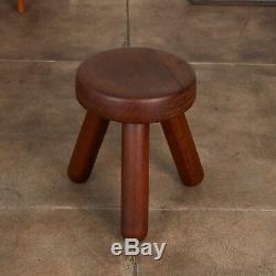 Patinated Vintage Wood 3-Legged Tripod Milking Stool