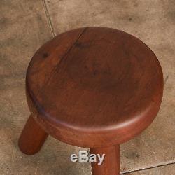 Patinated Vintage Wood 3-Legged Tripod Milking Stool