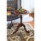 Queen Anne Mahogany Wooden Tripod Footed Small Table Bombay Co. Traditional