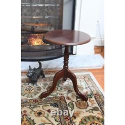 Queen Anne Mahogany Wooden Tripod Footed Small Table Bombay Co. Traditional