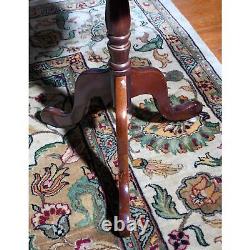 Queen Anne Mahogany Wooden Tripod Footed Small Table Bombay Co. Traditional