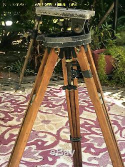 RIES Vintage 1930's Large Fomat Wood Tripod Swivel/Tilt, Extensions