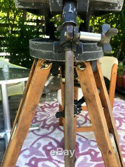 RIES Vintage 1930's Large Fomat Wood Tripod Swivel/Tilt, Extensions