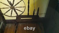 Rare Vintage Antique Large Spinning Wheel Lamp
